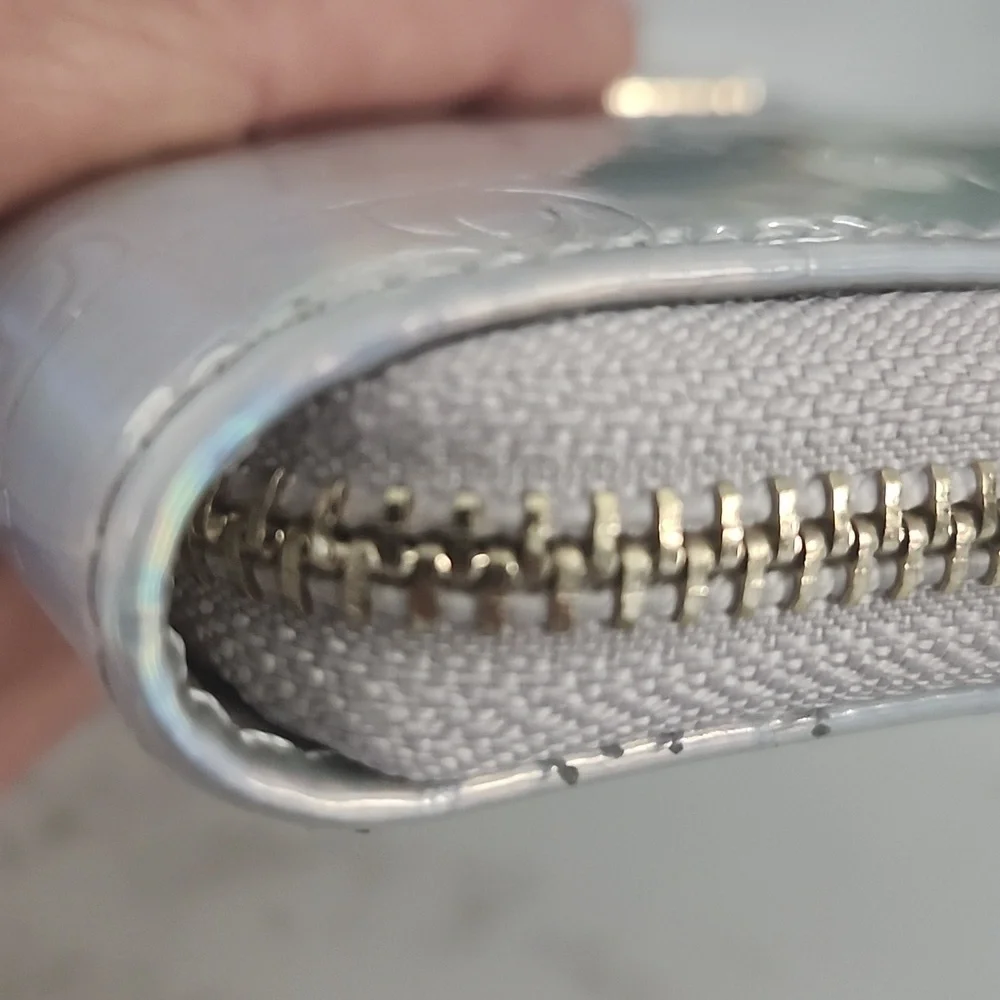 Bebe Irridescent Zip Around Wallet - Picture 11 of 13